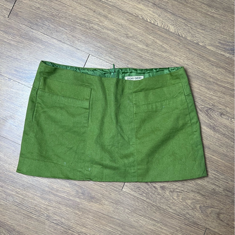 Y2K Green low waisted mini skirt
